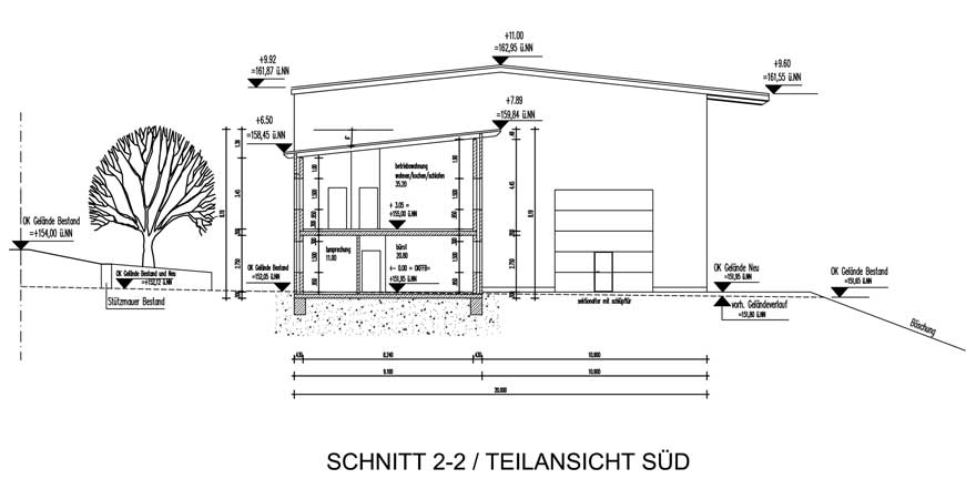 Neubau einer Lagerhalle mit Bürotrakt und Betriebswohnung in Blomberg