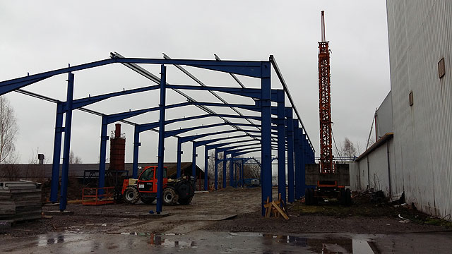 Neubau von zwei Gewerbehallen in Bergheim