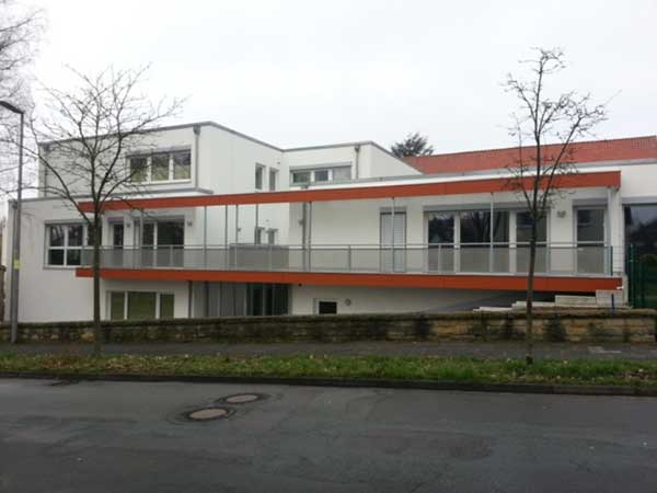 Aussenansicht des fertiggestellten Gebäudes