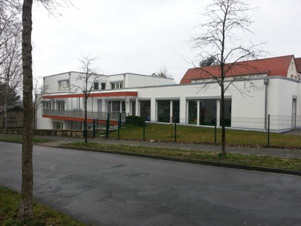 Aussenansicht des fertiggestellten Gebäudes