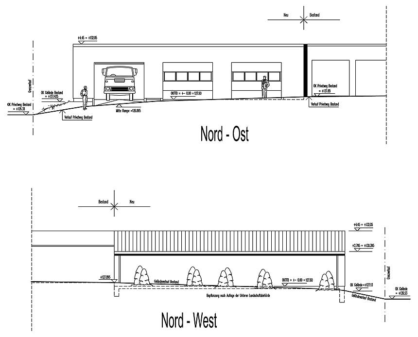 neubau einer gewerblich genutzten halle in lage / lippe