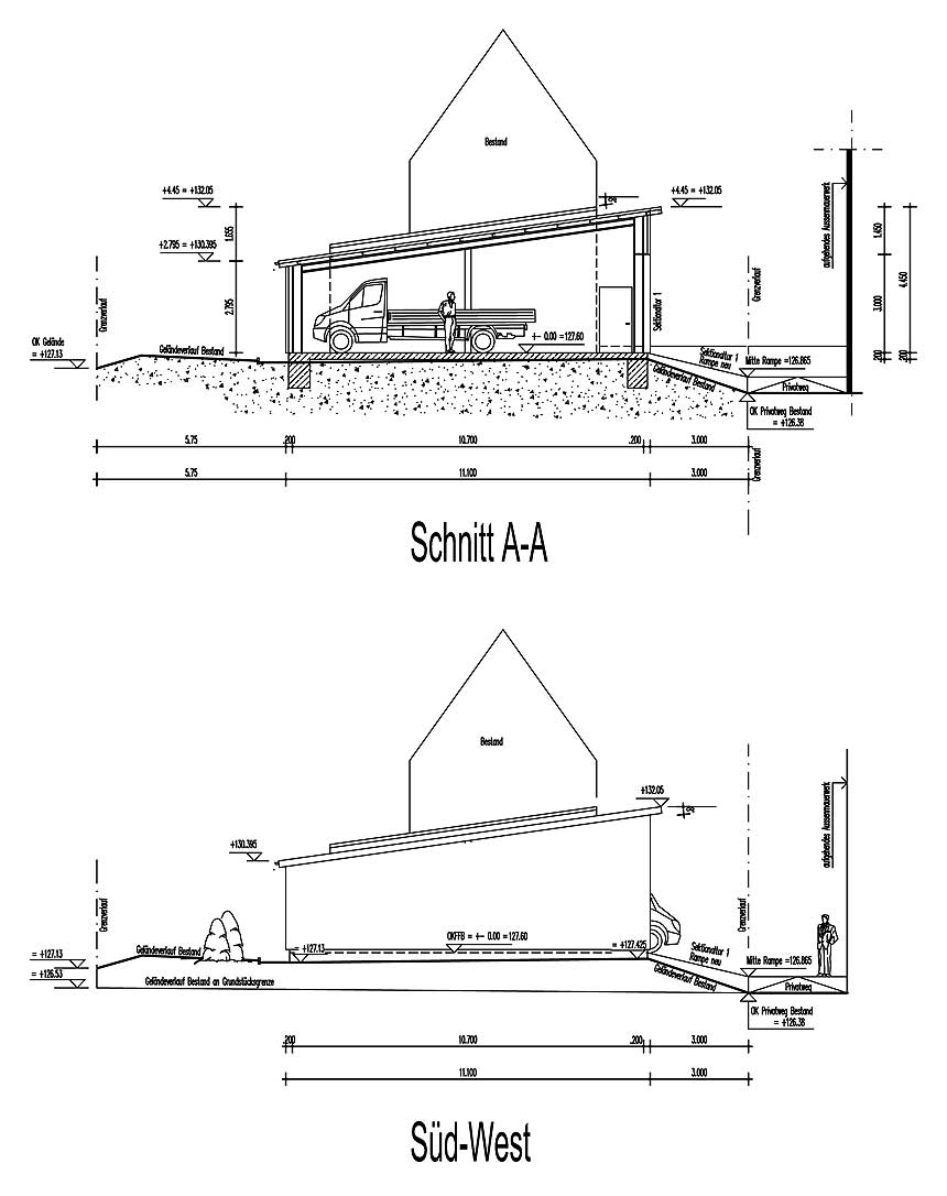 neubau einer gewerblich genutzten halle in lage / lippe